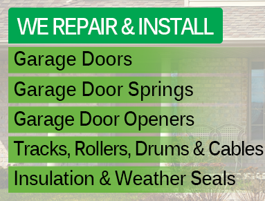 We will repair and install all manner of garage doors